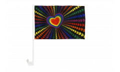 Rainbow Love Car Flag - 12 x 16 inch