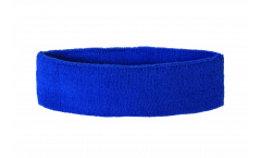 Unicolor blue Headband / sweatband - 6 x 21cm