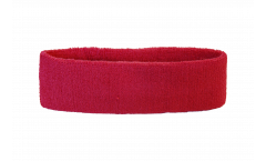 Unicolor red Headband / sweatband - 6 x 21cm