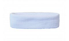 Unicolor white Headband / sweatband - 6 x 21cm