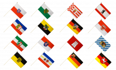 Hand Waving Flag Pack Germany 16 states - 30 x 45 cm