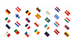 Hand Waving Flag Pack European Union EU 28 states - 30 x 45 cm