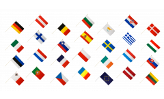 Hand Waving Flag Pack European Union EU 28 states - 60 x 90 cm