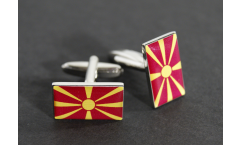 Cufflinks North Macedonia Flag - 0.8 x 0.5 inch