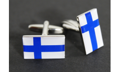Cufflinks Finland Flag - 0.8 x 0.5 inch