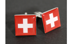 Cufflinks Switzerland Flag - 0.8 x 0.5 inch