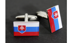 Cufflinks Slovakia Flag - 0.8 x 0.5 inch