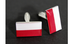 Cufflinks Poland Flag - 0.8 x 0.5 inch