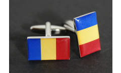 Cufflinks Rumania Flag - 0.8 x 0.5 inch