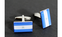 Cufflinks Nicaragua Flag - 0.8 x 0.5 inch