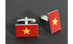 Cufflinks Vietnam Flag - 0.8 x 0.5 inch