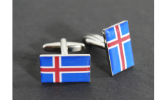 Cufflinks Iceland Flag - 0.8 x 0.5 inch