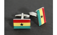 Cufflinks Ghana Flag - 0.8 x 0.5 inch