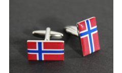 Cufflinks Norway Flag - 0.8 x 0.5 inch