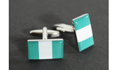 Cufflinks Nigeria Flag - 0.8 x 0.5 inch