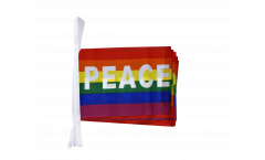 Rainbow with PEACE Bunting Flags - 5.9 x 8.65 inch