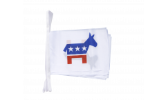 USA Democrats Bunting Flags - 5.9 x 8.65 inch
