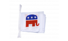 USA Republicans Bunting Flags - 5.9 x 8.65 inch
