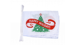 Happy Holidays Bunting Flags - 12 x 18 inch