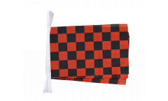 Checkered red-black Bunting Flags - 12 x 18 inch