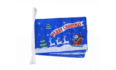 Merry Christmas Santa Claus with sledge Bunting Flags - 12 x 18 inch