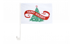 Happy Holidays Car Flag - 12 x 16 inch