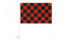 Checkered red-black Car Flag - 12 x 16 inch