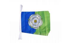 Great Britain Yorkshire East Riding Bunting Flags - 12 x 18 inch