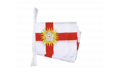 Great Britain Yorkshire West Riding Bunting Flags - 5.9 x 8.65 inch