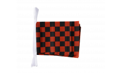 Checkered red-black Bunting Flags - 5.9 x 8.65 inch