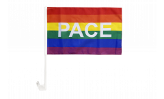Rainbow with PACE Car Flag - 12 x 16 inch