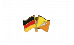 Germany - Bhutan Friendship Flag Pin, Badge - 22 mm