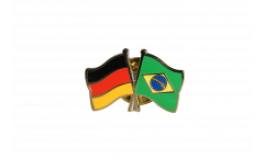 Germany - Brazil Friendship Flag Pin, Badge - 22 mm