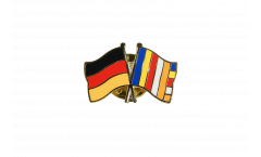 Germany - Buddhist Friendship Flag Pin, Badge - 22 mm