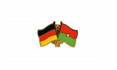 Germany - Burkina Faso Friendship Flag Pin, Badge - 22 mm