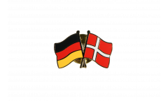 Germany - Denmark Friendship Flag Pin, Badge - 22 mm