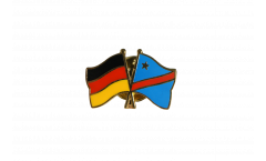 Germany - Democratic Republic of the Congo Friendship Flag Pin, Badge - 22 mm