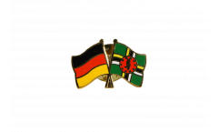 Germany - Dominica Friendship Flag Pin, Badge - 22 mm