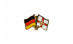 Germany - Great Britain Guernsey Friendship Flag Pin, Badge - 22 mm
