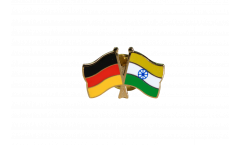 Germany - India Friendship Flag Pin, Badge - 22 mm