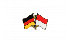 Germany - Indonesia Friendship Flag Pin, Badge - 22 mm