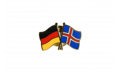 Germany - Iceland Friendship Flag Pin, Badge - 22 mm