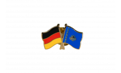 Germany - Kazakhstan Friendship Flag Pin, Badge - 22 mm