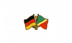 Germany - Republic of the Congo Friendship Flag Pin, Badge - 22 mm