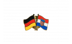 Germany - Croatia Friendship Flag Pin, Badge - 22 mm