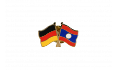 Germany - Laos Friendship Flag Pin, Badge - 22 mm
