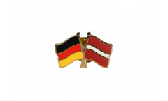 Germany - Latvia Friendship Flag Pin, Badge - 22 mm