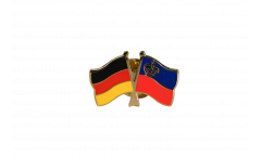 Germany - Liechtenstein Friendship Flag Pin, Badge - 22 mm