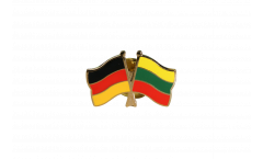 Germany - Lithuania Friendship Flag Pin, Badge - 22 mm