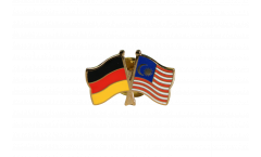 Germany - Malaysia Friendship Flag Pin, Badge - 22 mm